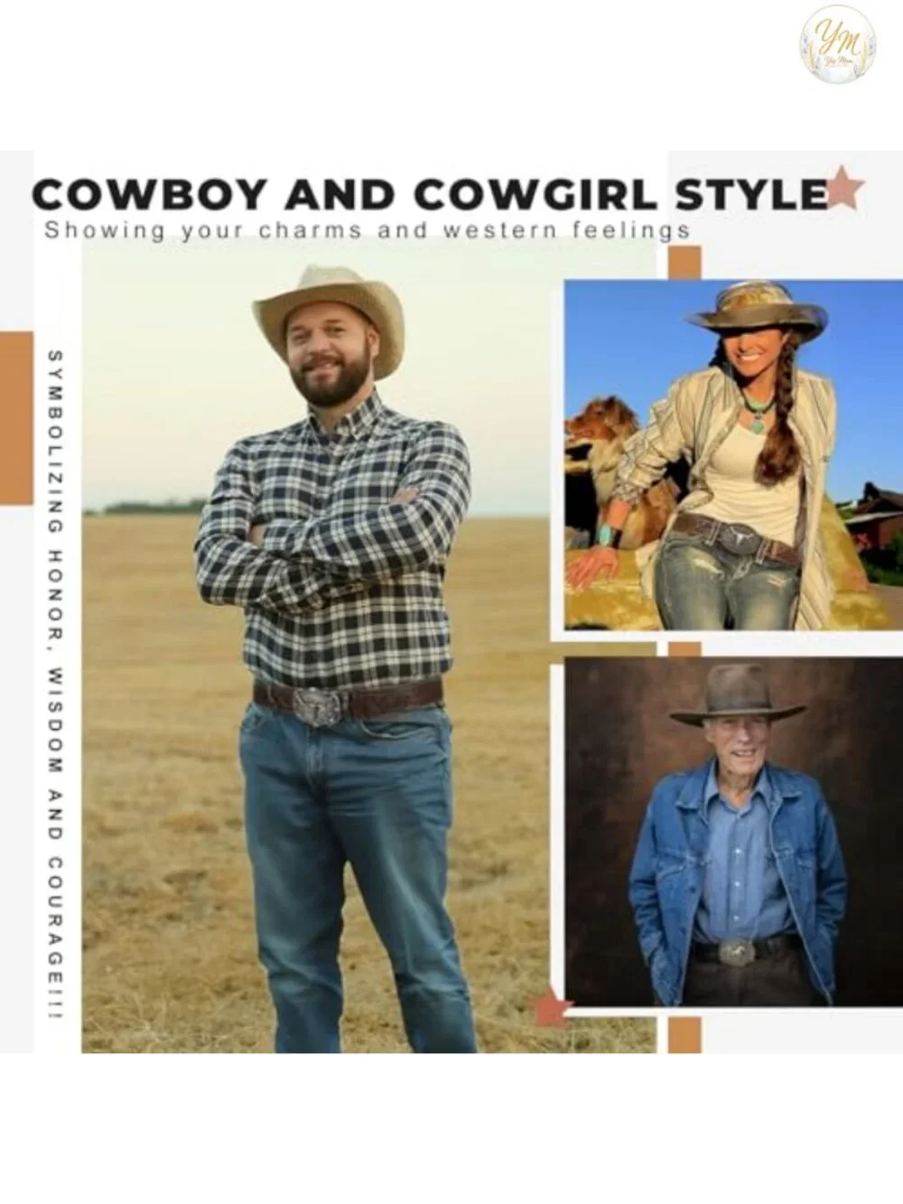 Western Leather Buckle Belt for Men Women Cowboy Belt Gift 1.5